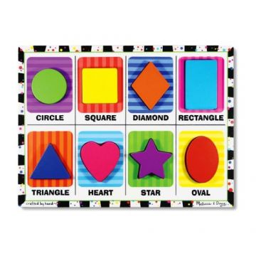 Puzzle lemn in relief Forme geometrice Melissa and Doug