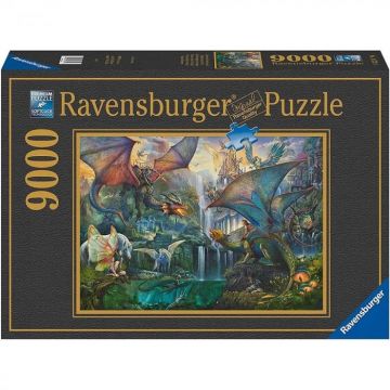 Puzzle Ravensburger Dragoni la Lupta, 9000 Piese