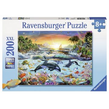 Puzzle Ravensburger Paradisul Delfinilor, 200 Piese