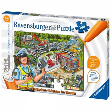Puzzle Ravensburger Tiptoi Strada In Constructie, 100 Piese