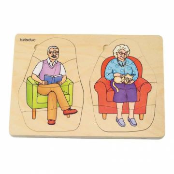 Puzzle stratificat Bunica si Bunicul Beleduc