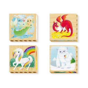 Quercetti - Four Puzzle Animale Fantastice Bio