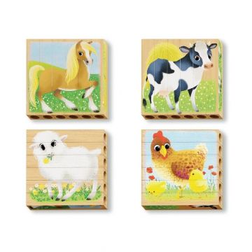 Quercetti - Four Puzzle Animale Ferma Bio