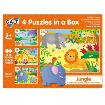 Set 4 puzzle-uri Jungla (12, 16, 20, 24 piese) Galt