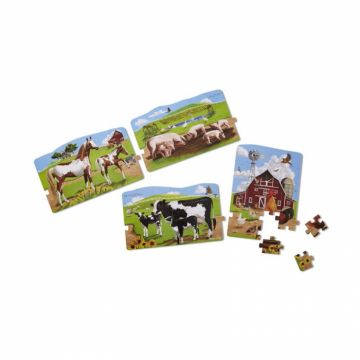 Set puzzle podea conectabile Ferma Melissa and Doug