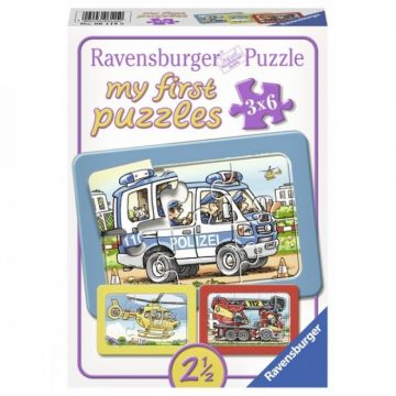 Mini Puzzle Ravensburger - Politie, Salvare Pompieri