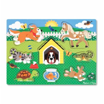 Puzzle din lemn Animalele de companie