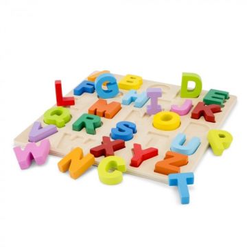 Puzzle din Lemn New Classic Toys Alfabet Litere Mari