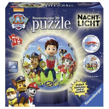 Puzzle Ravensburger 3D Patrula De Noapte A Catelusilor, 72 Piese