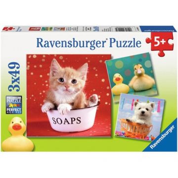 Puzzle Ravensburger Animale Adorabile - 3x49 piese