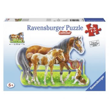 Puzzle Ravensburger Cai Veseli - 72 piese