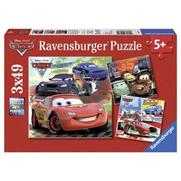 Puzzle Ravensburger Lumea Masinilor de Curse, 3X49 Piese