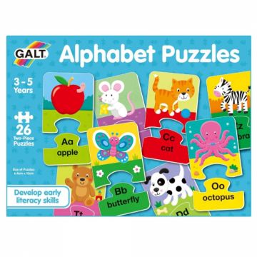 Set 26 de puzzle-uri Alfabet (2 piese) Galt