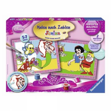 Set Pictura pe Numere Ravensburger - Ariel Alba ca Zapada