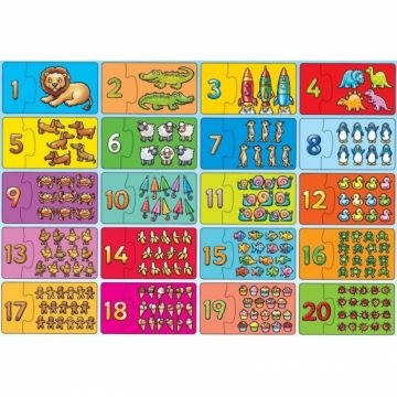 Set Puzzle Educativ Orchard Toys - Potriveste si Numara