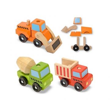 Vehicule utilitare pentru constructii din lemn Melissa and Doug