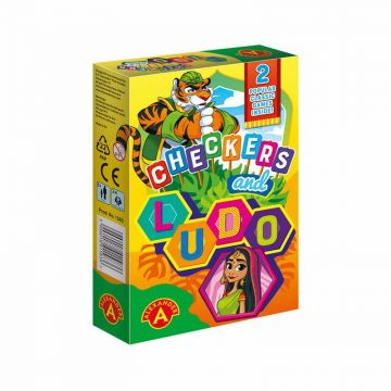 Alexander toys - Set doua mini jocuri educative Nu te supara frate si CHECKERS, Alexander Games