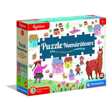 As - Puzzle educativ Agerino Numaratoare , Puzzle Copii, piese 144
