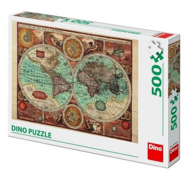 Puzzle - Harta lumii din 1626 (500 piese)