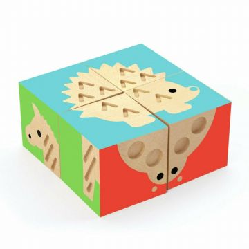 Djeco - Cuburi lemn TouchBasic,