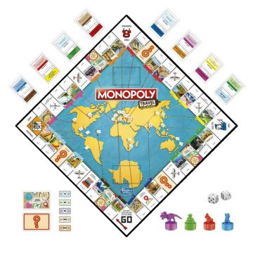 Hasbro - JOC MONOPOLY CALATORESTE IN JURUL LUMII