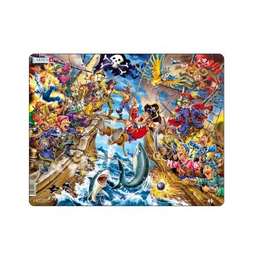 Puzzle Maxi Batalia Piratilor, 39 piese, Larsen