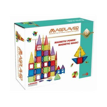 MAGPLAYER - Set de constructie magnetic 70 piese