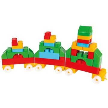 Jucarie Pilsan Cuburi de construit in cutie Jumbo Blocks 166 piese