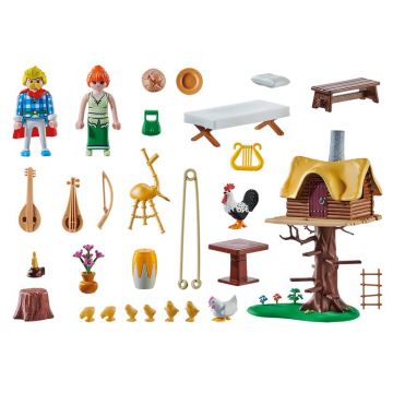 Playmobil - Asterix Si Obelix - Cacofonix Si Casa In Copac