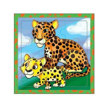 Puzzle educativ leoparzi, 18m+ MAMAMEMO