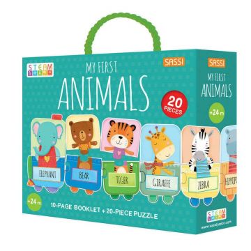 Sassi - Puzzle educativ Invatam animalutele Puzzle Copii, piese 20