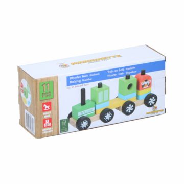 Set constructie din lemn Marionette Tractor 11 piese