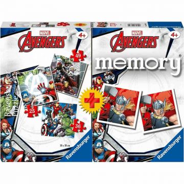 Puzzle si Joc Memory Avengers, 25/36/49 Piese