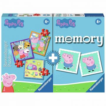Puzzle si Joc Memory Peppa Pig, 25/36/49 Piese