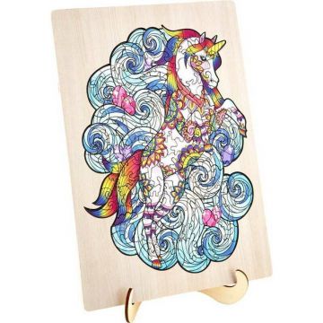 Puzzle Lemn Unicorn, 130 piese, 30x22.5 cm Grafix GR400045