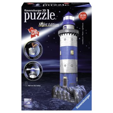 Puzzle 3D Farul Noaptea, 216 Piese