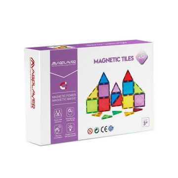 Set de constructie magnetic 3D - 20 piese