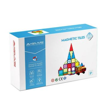 Set de constructie magnetic 3D - 46 piese