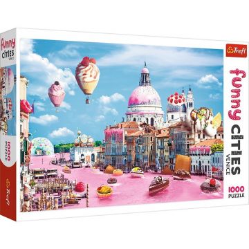 Trefl - Puzzle peisaje Prajiturele la Venetia , Puzzle Copii, piese 1000