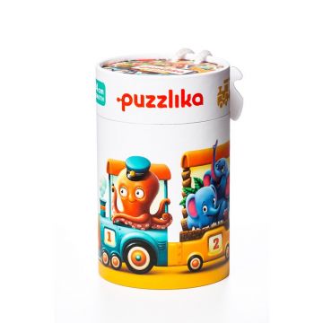 Cubika - Puzzle vehicule Trenuletul vesel Puzzle Copii, pcs 20