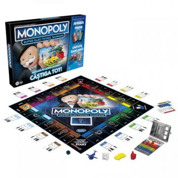 Joc de Societate Hasbro Monopoly Super Electronic Banking, Castiga Tot Joc de Societate Hasbro Monopoly Super Electronic Banking, Castiga Tot