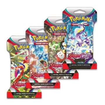 Pachet 10 cartonase TCG Pokemon Scarlet and Violet Sleeved Booster