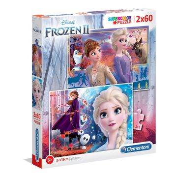 Puzzle 2x60 piese Clementoni Frozen 2