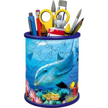 Puzzle 3D Delfin Suport Pixuri, 54 Piese