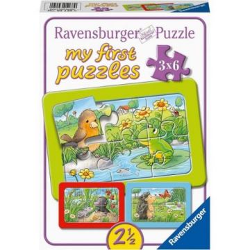 Puzzle Animale In Gradina, 3X6 Piese