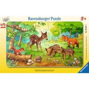 Puzzle animale in padure, 15 piese