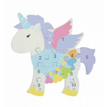 Puzzle din lemn unicorn, Orange Tree Toys