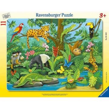 Puzzle Tip Rama Animale In Jungla, 11 Piese