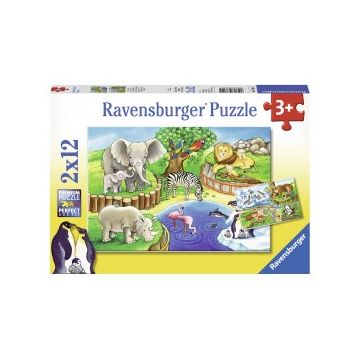 Puzzle zoo 2x12 piese