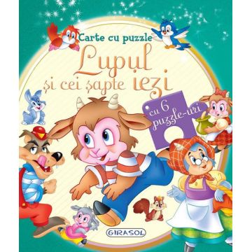 Carte cu puzzle - Lupul si cei sapte iezi